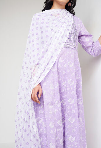 Lilac Floral Flared Suit, Lilac, image 2